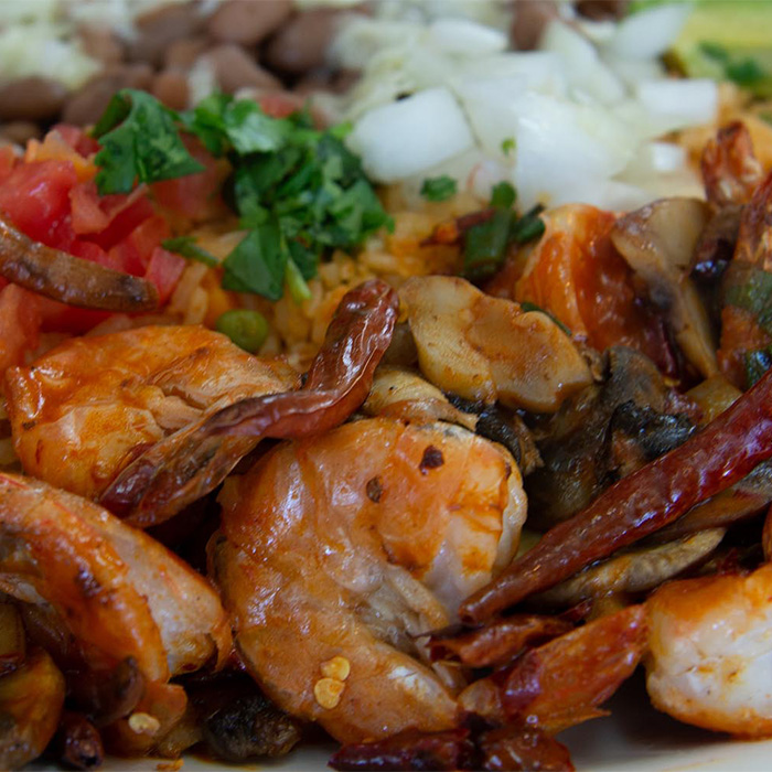 Seafood Mexican platter